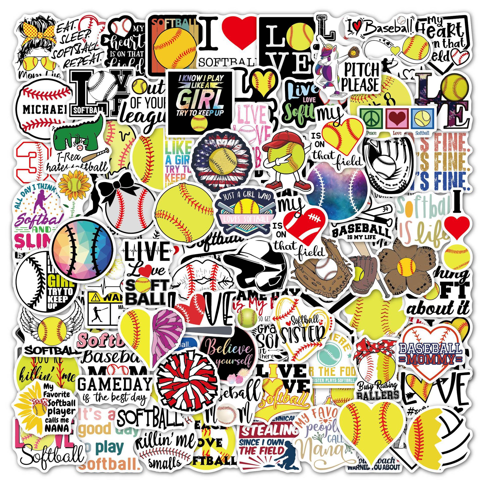 Softball sticker-100张-效果图-02