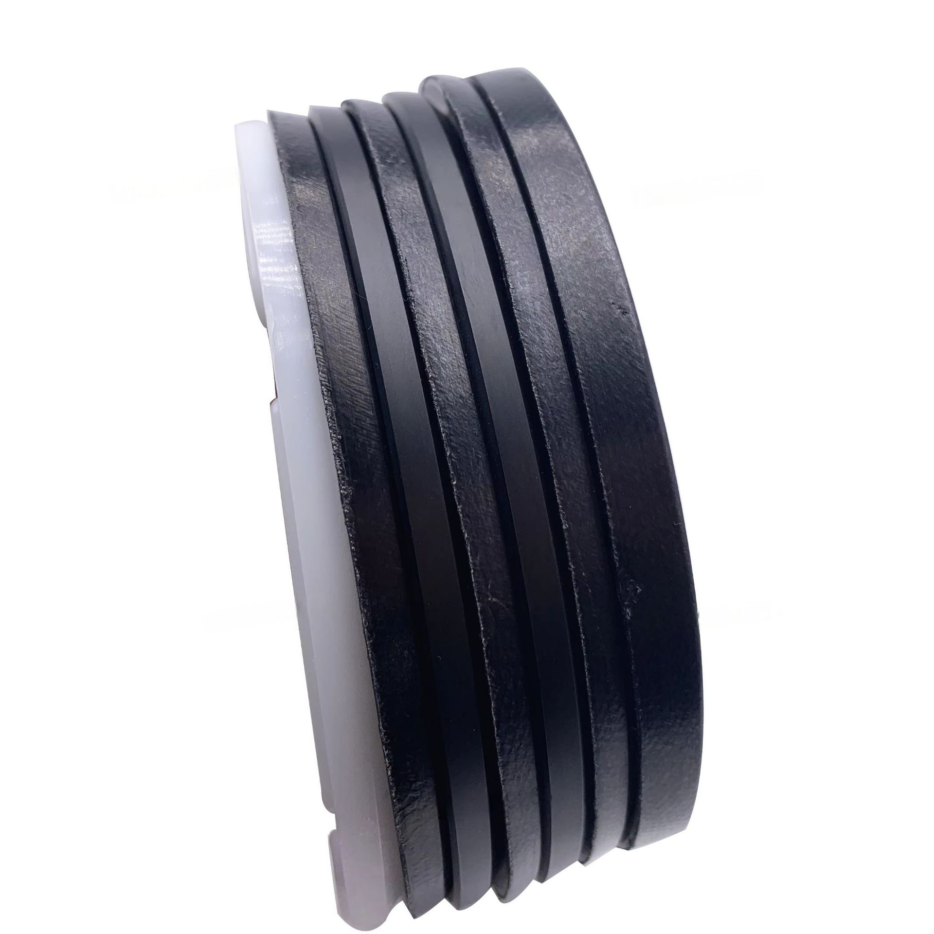 V型橡胶夹布组合油封氟胶夹布聚氨酯V组  80*100*40 7件套 V组密