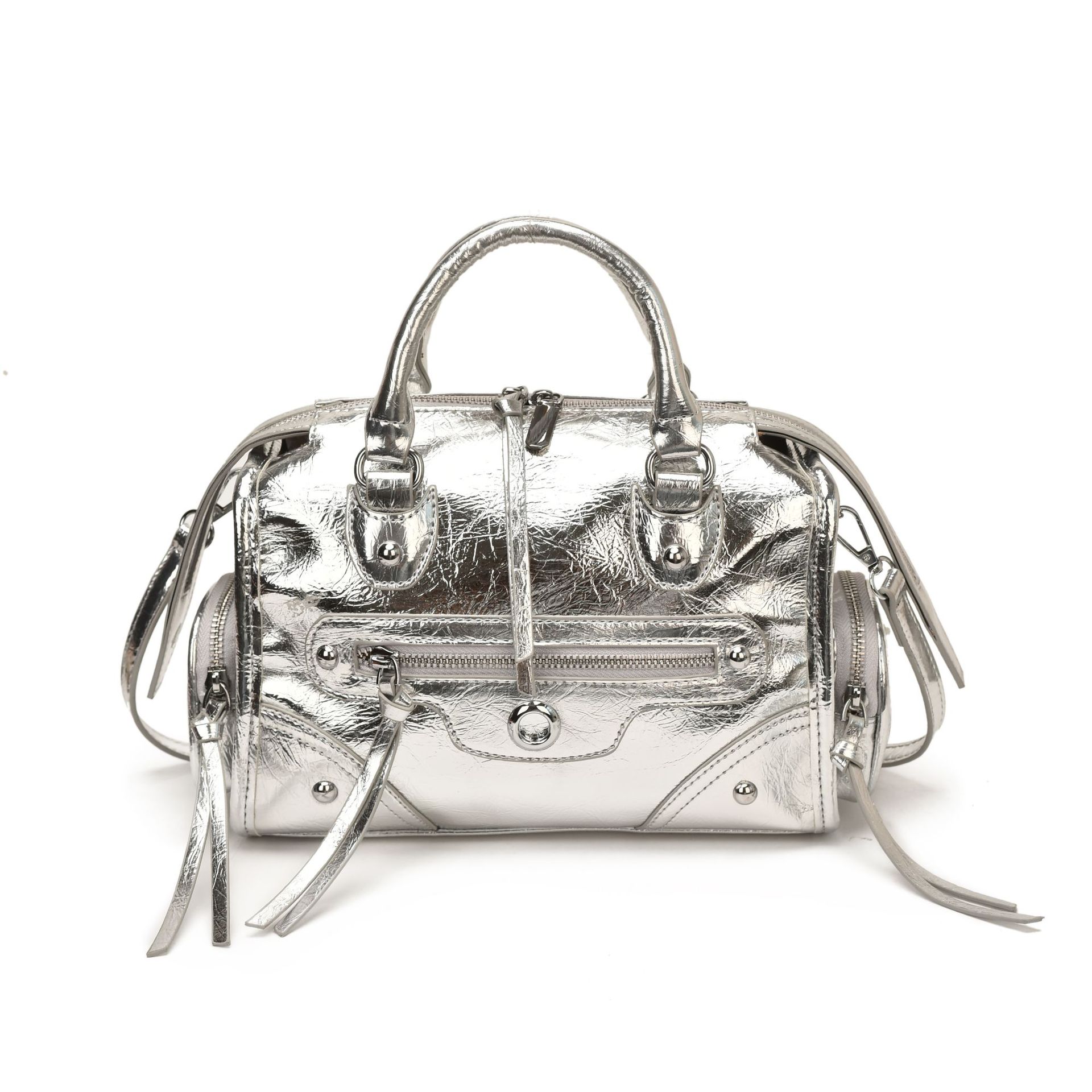 Bolsas de motocicleta retro transfronterizas de moda extranjera bolsas de remaches diarias Europa y América bolsas de hombro de Boston