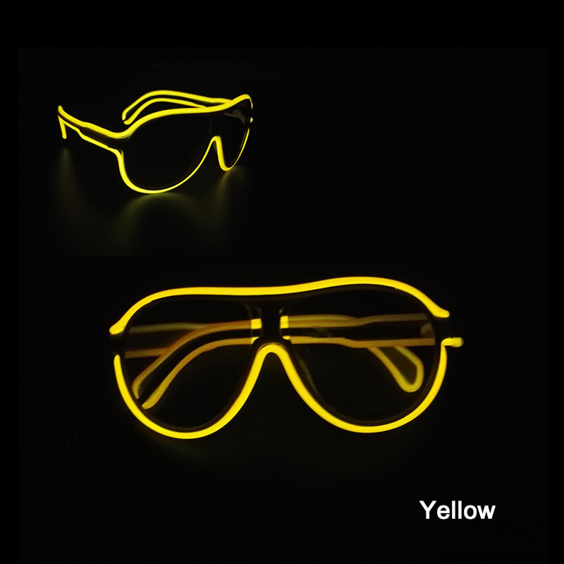 Nuevas gafas luminosas multicolores para niños, gafas fluorescentes, gafas luminosas LED, accesorios y suministros luminosos para actuaciones en escenario