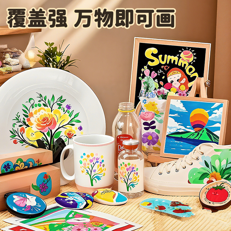 Bolígrafo acrílico de cabeza suave de 128 colores en barril recientemente actualizado, bolígrafo de arte, bolígrafo de acuarela para niños, color impermeable y lavable