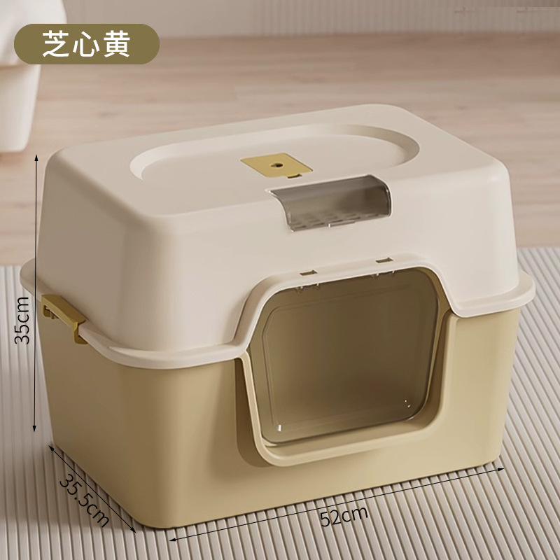 Cajón de arena para gatos super grande totalmente cerrado anti-spillado ultravioleta inodoro para gatos artículos para mascotas de plástico arena para gatos