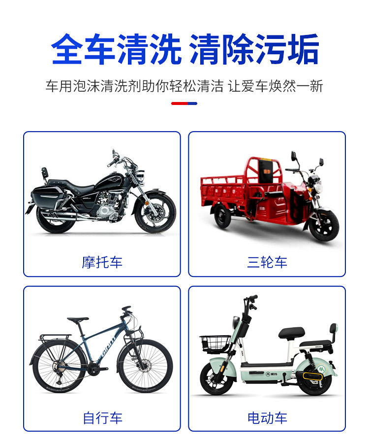 Suitable for Electric Vehicle Cleaning Agent, Motorcycle Cleaning Artifact, Car Wash Liquid, Special Shell Cleaner, Cleaning Battery