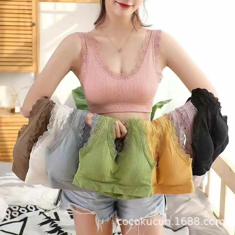 Nuevo juego de ropa interior deportiva de microcommercio mujer sin marcas de una pieza de juego de sujetador de yoga antichoque