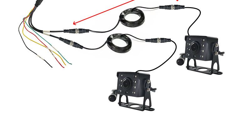 7inch Ips Monitor Ahd Car Monitor 2-Way Input Reversing Image Compatible with General Trucks and Multiple Vehicles