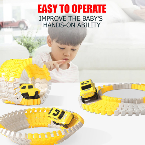 Cross-border toys multi-change engineering car track car electric toy car intelligent assembly children's toy small train wholesale