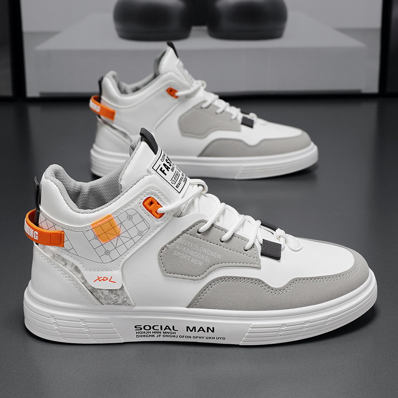 Zapatos de hombre transfronterizos primavera nuevos zapatos casuales de corte bajo para hombre tendencia zapatos de deporte de todo fósforo zapatos blancos zapatos deportivos de gran tamaño