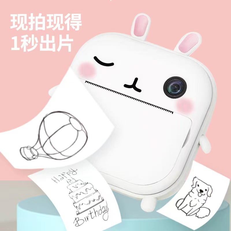 M2 nuevo juguete de cámara Polaroid para niños impresión térmica mini estilo de dibujos animados fotografía digital frontal y posterior HD