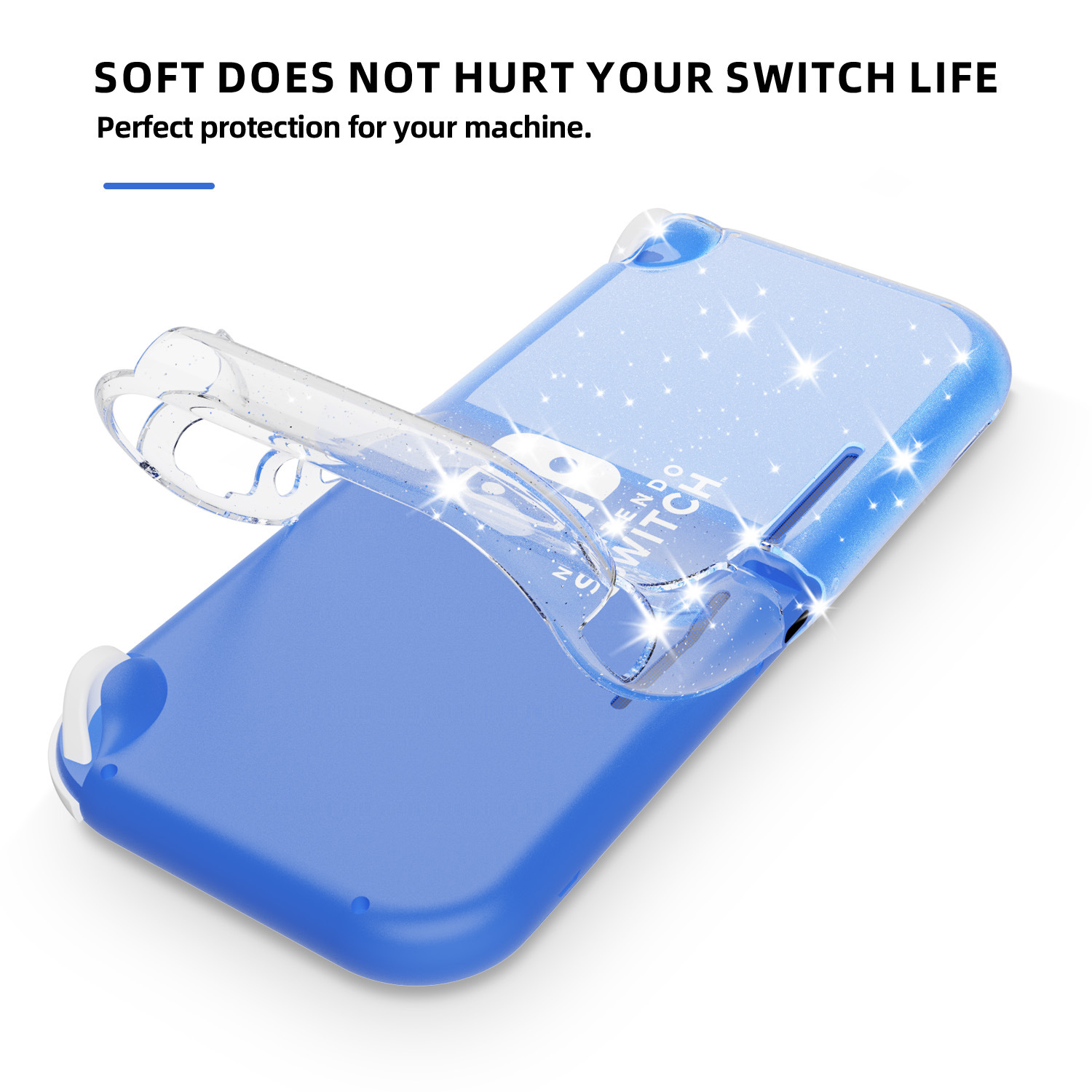 Nintendo interruptor Lite juego máquina protectora Shell transparente pegamento suave brillo cubierta protectora ventas directas de la fábrica
