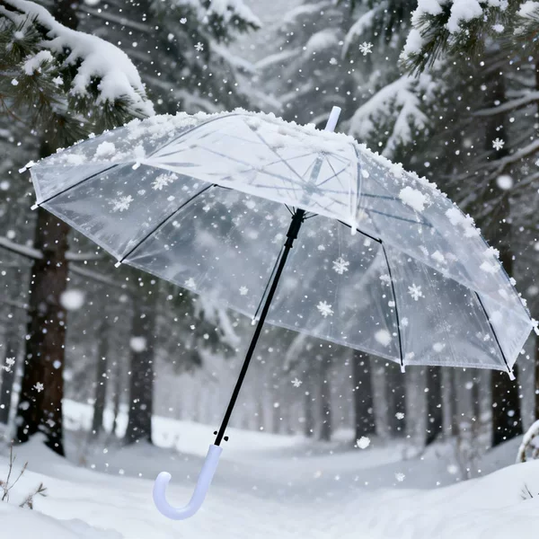 Transparent Umbrella Good Quality Disposable Cute Umbrella Church Glass Umbrella Straight Bar with Fixed Pattern Internet Celebrant Transparent Umbrella
