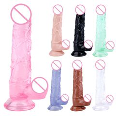 A162 Colorful King Six Doppler Simulation Male Genitalia with Balls Wearable Male Genitalia Leather Pants Couples Male and Female Self-Stimulation Device