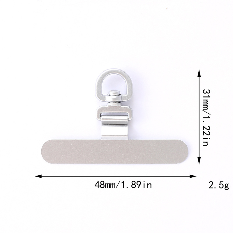 Nuevas juntas de teléfonos móviles tarjetas de acero inoxidable de metal 360 grados clip giratorio anti-perdida juntas de cuerda de teléfono móvil