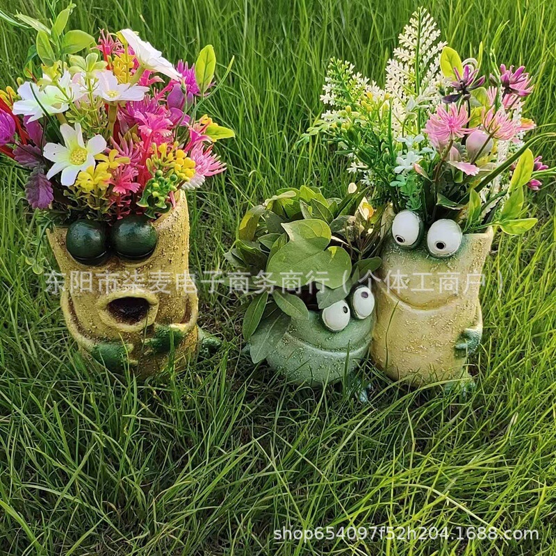 Creative New Product Playful Frog Succulent Flower Pot Micro Landscape Pendant Garden Courtyard Outdoor Pastoral Decoration Crafts Creative New Product Playful Frog Succulent Flower Pot Micro Landscape Pendant Garden Courtyard Outdoor Pastoral Decoration Crafts