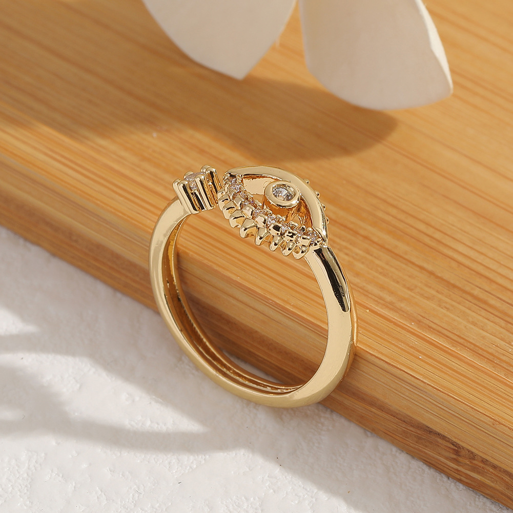 womenu0027s Devilu0027s eye fashion geometric open copper tail ring wholesale