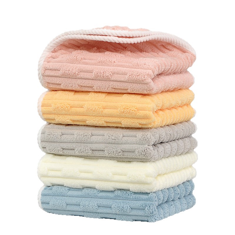 Coral Fleece Face Towel Highly Absorbent Quick Drying Soft Towel_voghion.com