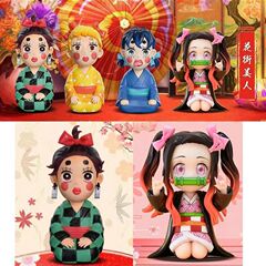 鬼灭之刃 游郭花街篇cos女装和服换头炭治郎我妻善逸手办模型彩盒