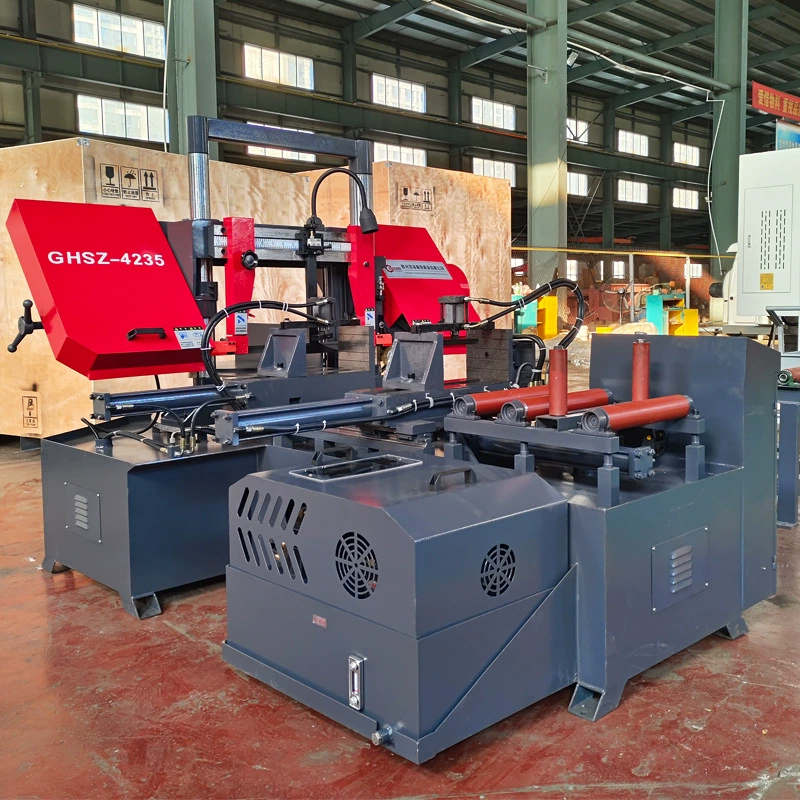 GHSZ4235 ЧПУ ротационная угловая ленточная пила 45 ° Угол 60 ° Металлорежущий станок с квадратной стальной лентой