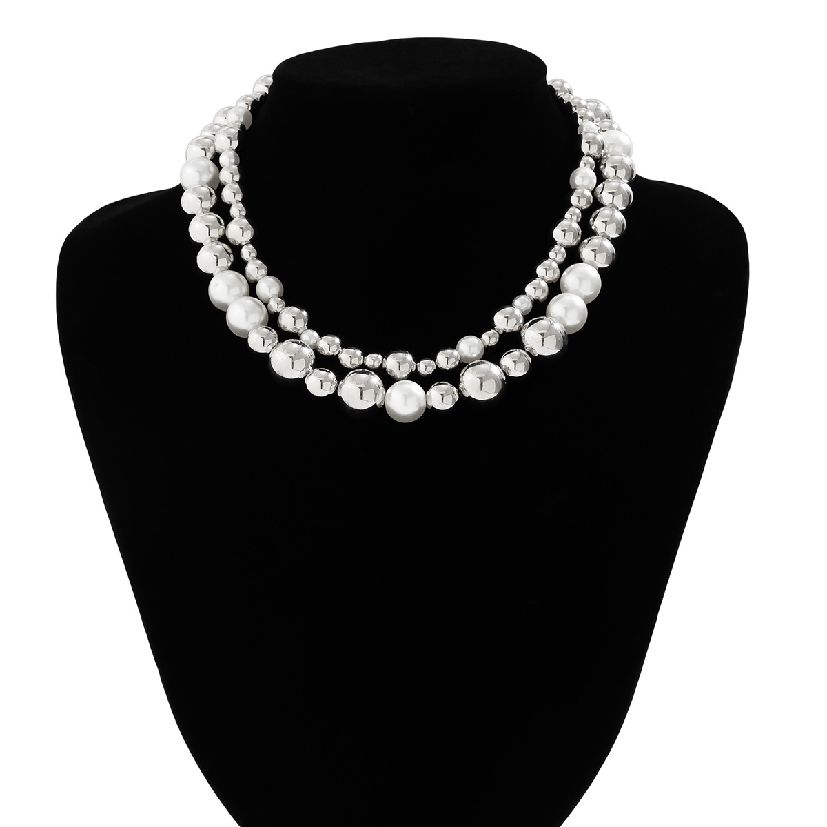 Glam Übertrieben Geometrisch Ccb Künstliche Perle Perlen Überzug Valentinstag Frau Halskette display picture 45