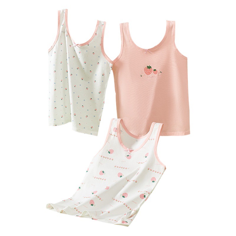 Chaleco pequeño para niñas, los niños usan ropa interior de cabestrillo suave de algodón tipo A, chaleco grande para niños pequeños y medianos durante el desarrollo