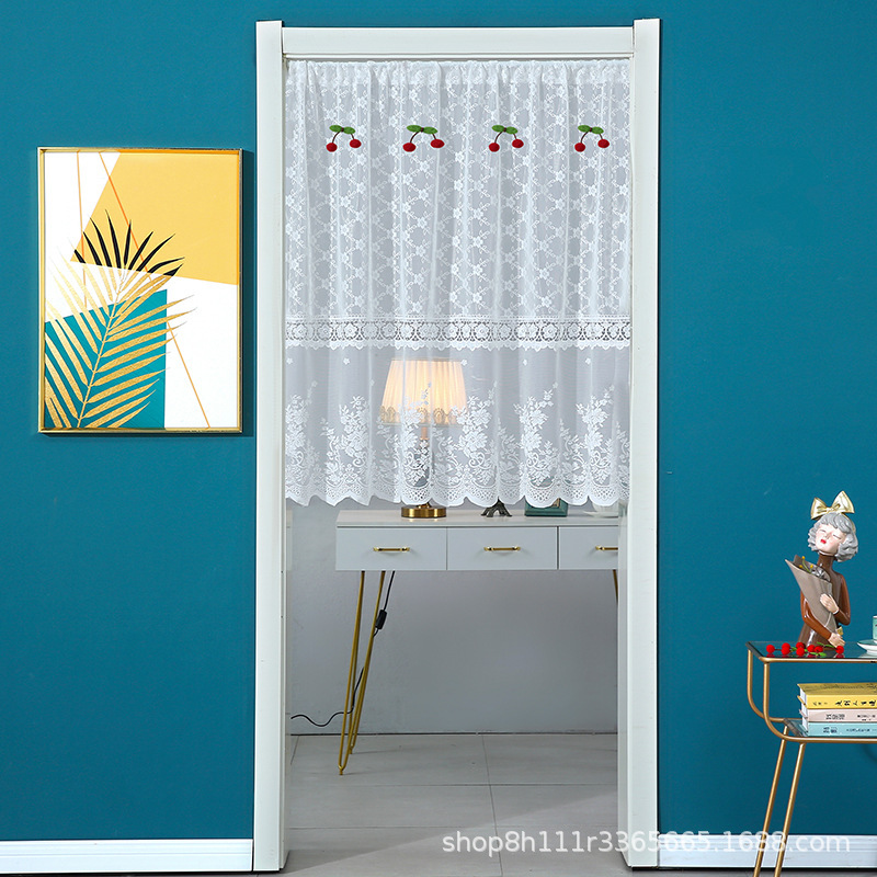 Korean-Style Beautiful Curved Partition Curtain Half Curtain Bathroom Lace Door Curtain No-Drill Adhesive Lace Window Curtain Decorative Short Curtain Korean-Style Beautiful Curved Partition Curtain Half Curtain Bathroom Lace Door Curtain No-Drill Adhesive Lace Window Curtain Decorative Short Curtain