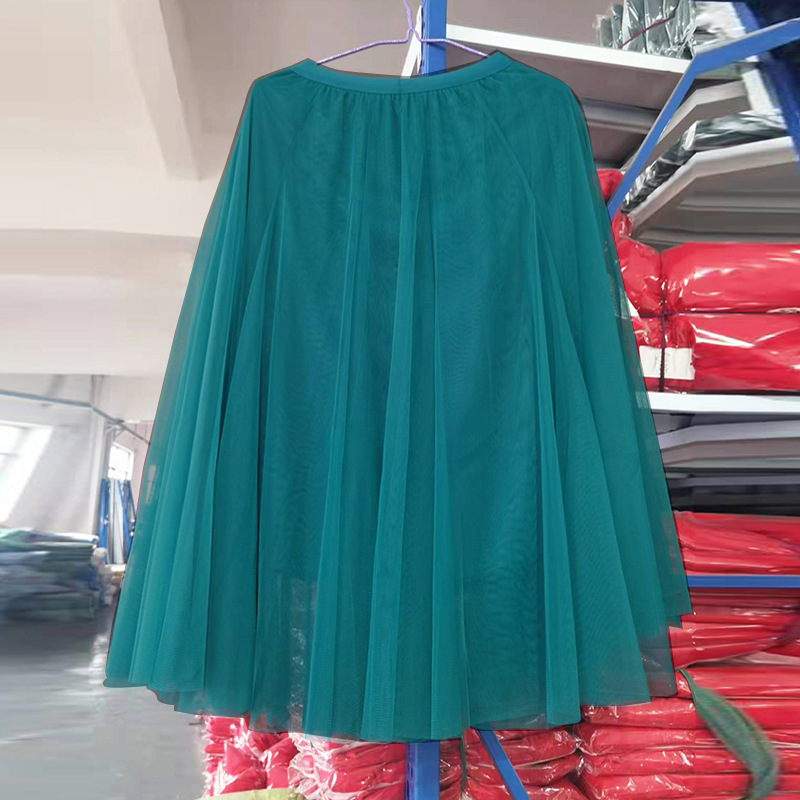 720-degree Square Dance Red Mesh Half-length Skirt, Large Swing Skirt, Thin A-line Skirt, Covering The Crotch, Thin Purple Gauze Skirt