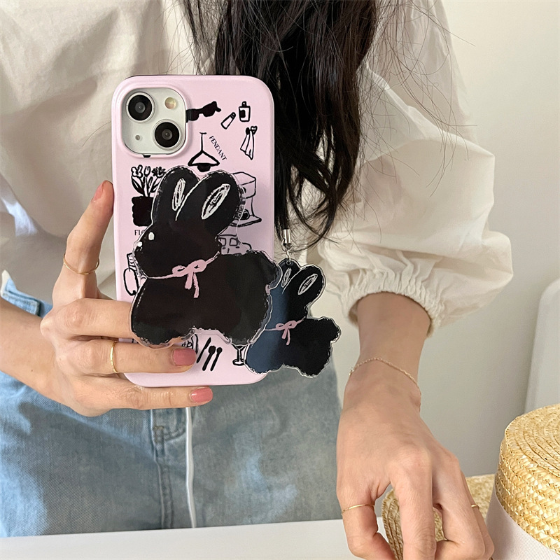 Cover telefono con disegno coniglio per iphone 14 pro max 13 11_voghion.com