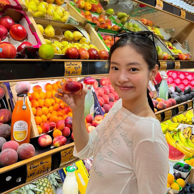 现货Jennie叶舒华智秀同款韩国小众潮牌微透显瘦长袖T恤女上衣|undefined