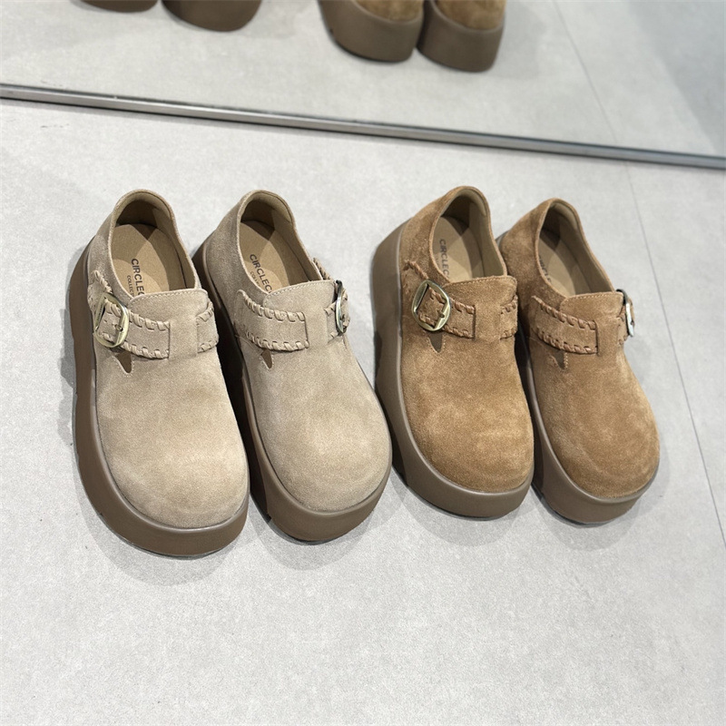 IG莱熙妮松糕厚底增高博博鞋女2025秋季新款小个子乐福鞋一脚蹬鞋|undefined
