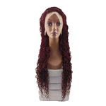 跨境欧美非洲女假发 13*4蕾丝款water 99j 女长卷发 全真人发32寸