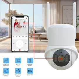 无线监控器摄像头家用高清夜视连手机网络无网WiFi手机远程摄像机