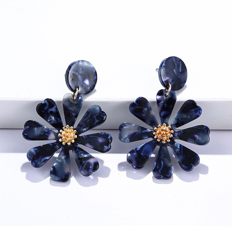 Retro Flower Alloy Acetic acid sheets Womenu0027S Drop Earrings 1 Pair