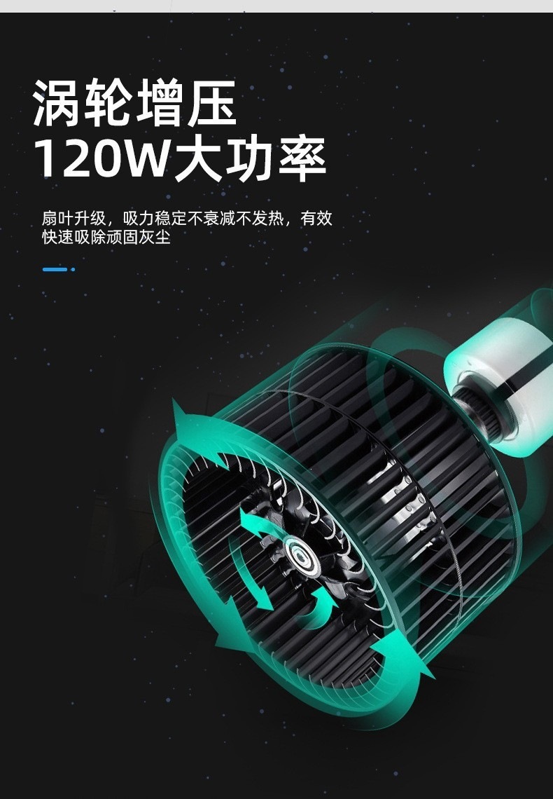 Popular car vacuum cleaner, home pet hair remover, wireless, multi-functional, high-power, for both dry and wet cleaning