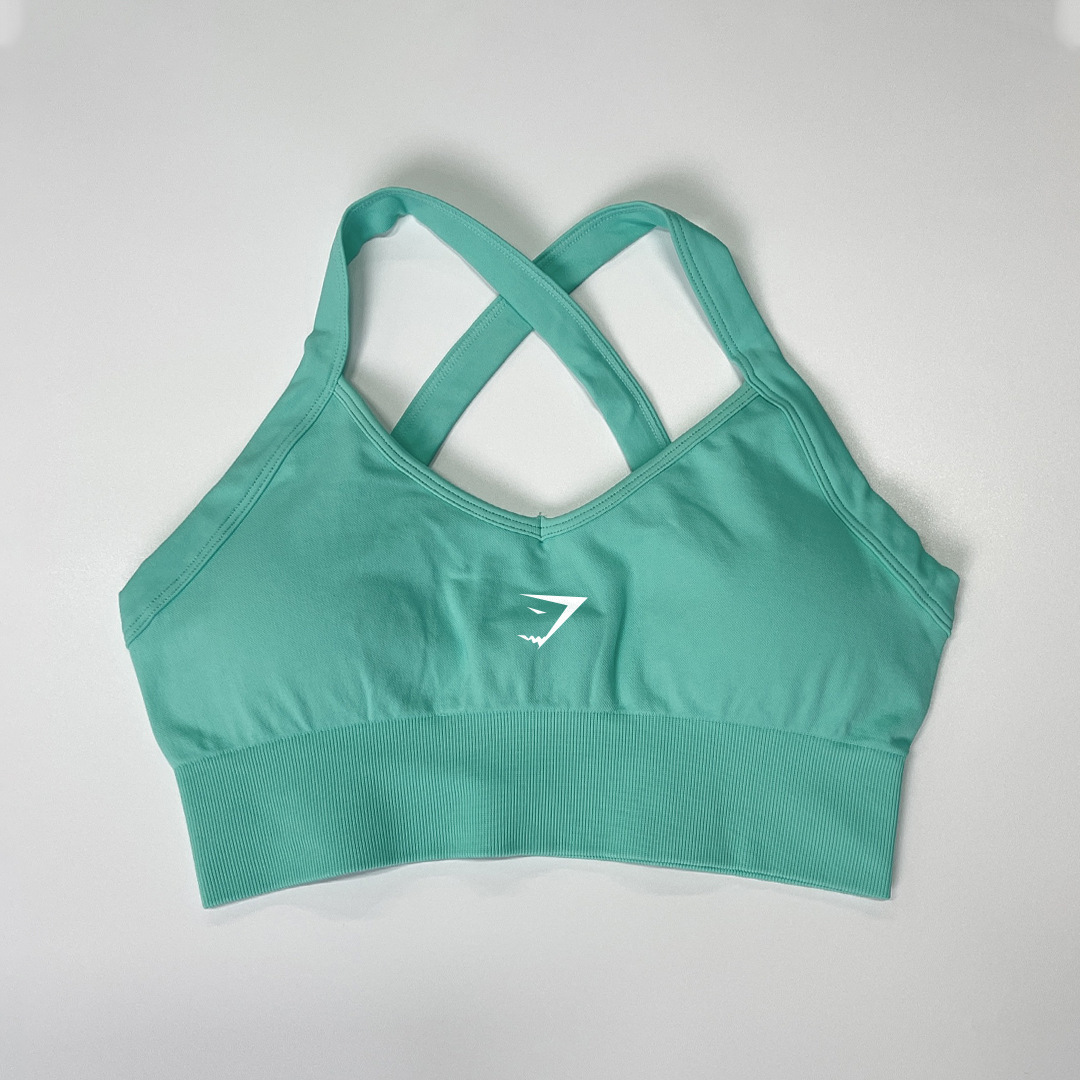 Spot Gymshark Classic Beauty Back Anti-vibración Fitness Cross Sujetador para mujer Ropa interior de secado rápido Ropa de yoga de marca de moda