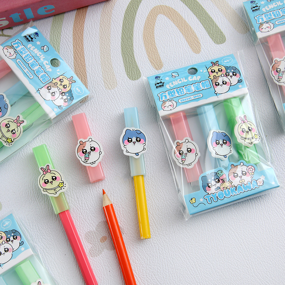 Sombrero de lápiz de dibujos animados Jiyikava Sombrero de lápiz de parche de alto valor Sombrero de lápiz de aprendizaje creativo para estudiantes