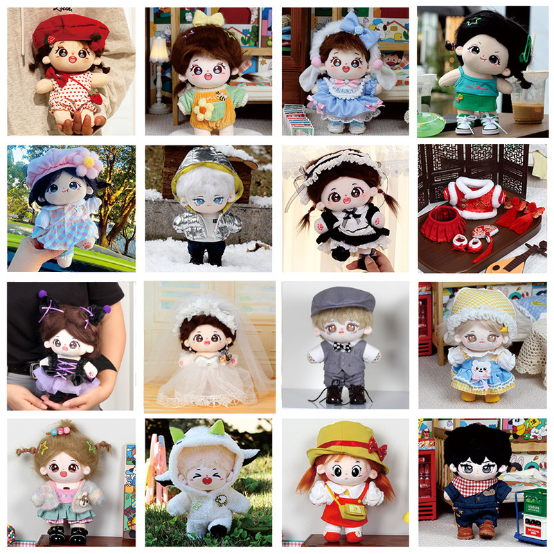 20cm ready-made cotton doll clothes in a large selection of cute Lolita style designs, doll clothing, factory wholesale 20cm ready-made cotton doll clothes in a large selection of cute Lolita style designs, doll clothing, factory wholesale