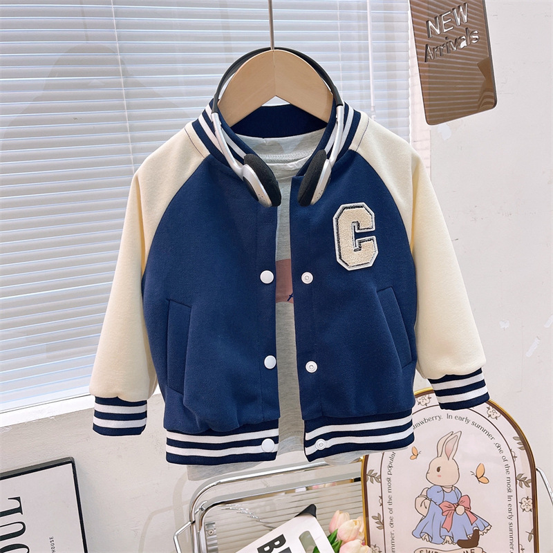 春と秋の新しい子供の野球ユニフォーム春男の子カジュアルジャケット女の子カーディガンジャケットベビー服子供服卸売|undefined