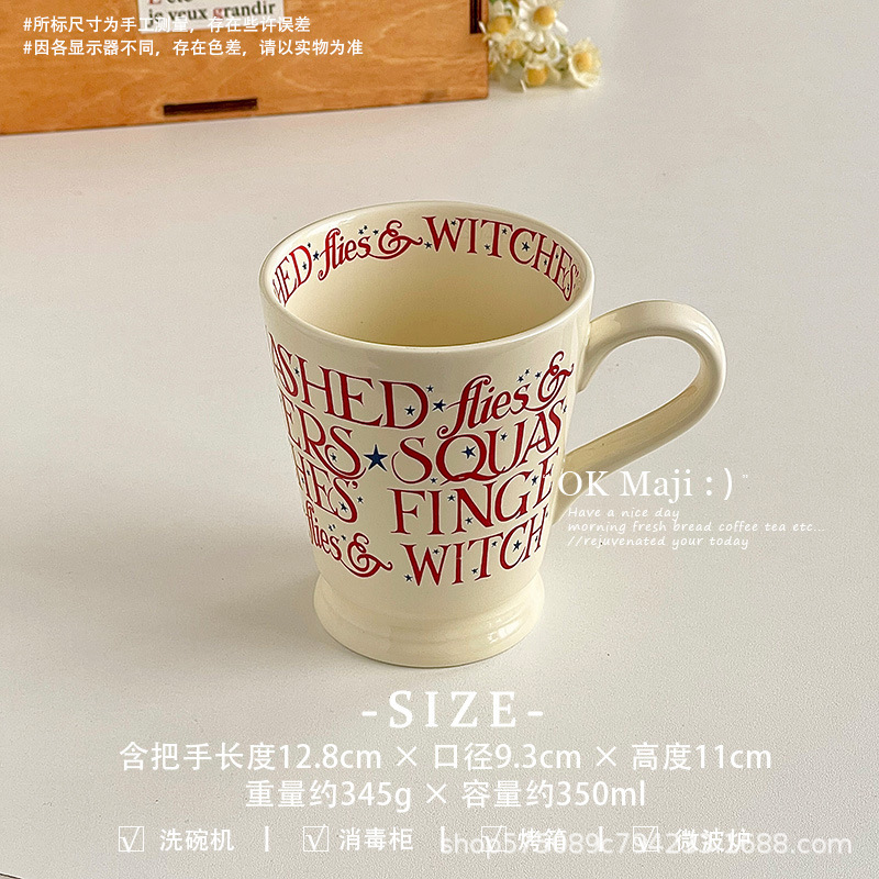 クリームスタイルマグニッチェードデザインウォーターカップ2025新しい女性セラミックカップ高価値ホームブレックファストカップ|undefined
