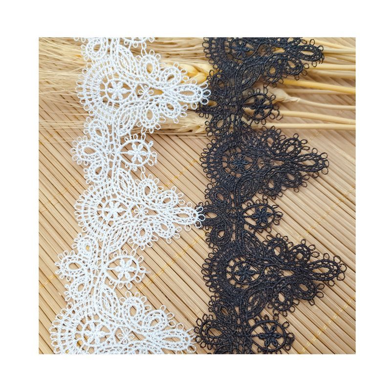 Ropa accesorios DIY agua soluble encaje poliéster luz código de barras exquisito europeo y americano calidad clavícula cadena joyería encaje