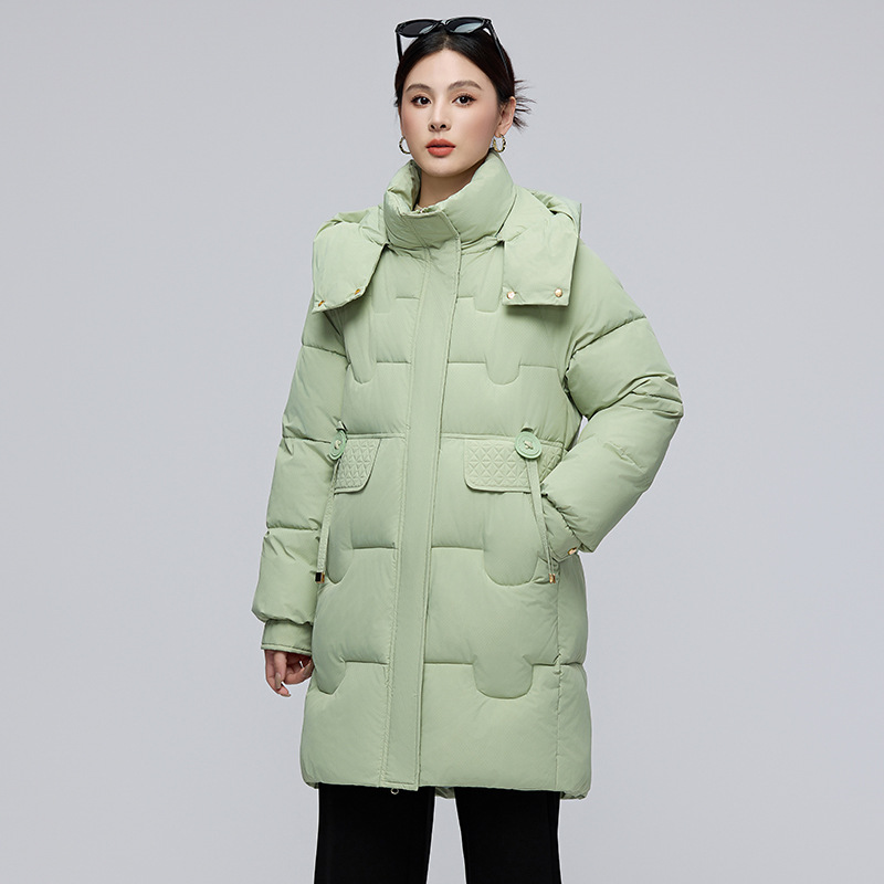 2025 nueva mujer ropa de algodón calentada de moda de invierno de moda suelta delgada chaqueta de algodón al por mayor de la moda image 9