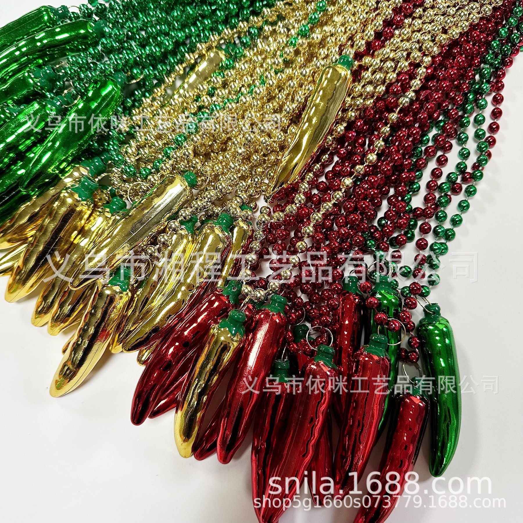 Collar de cuentas de chile collar de regalo de fiesta de chile 5 de mayo decoración de fiesta de carnaval