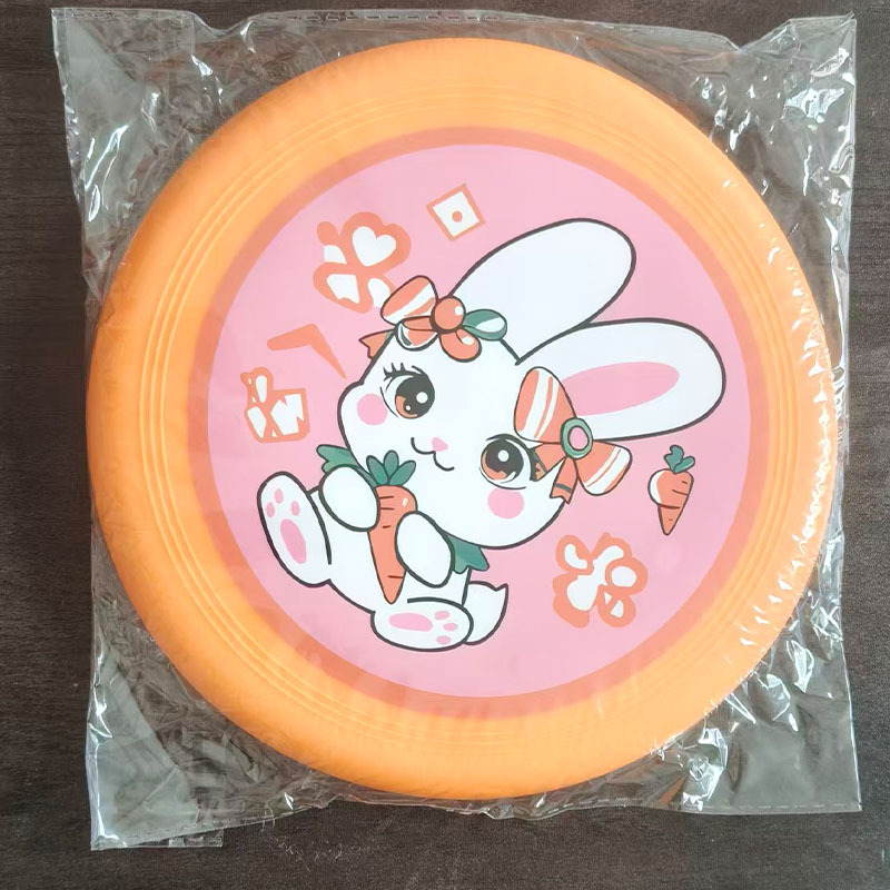 TPR 소재 20cm 원반 오렌지색 아기 토끼