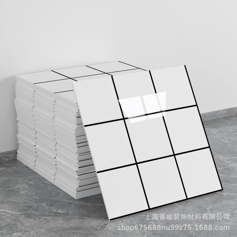跨境出口批发30*30cm 仿瓷砖大理石纹自粘墙壁纸护墙板铝塑板贴纸|undefined
