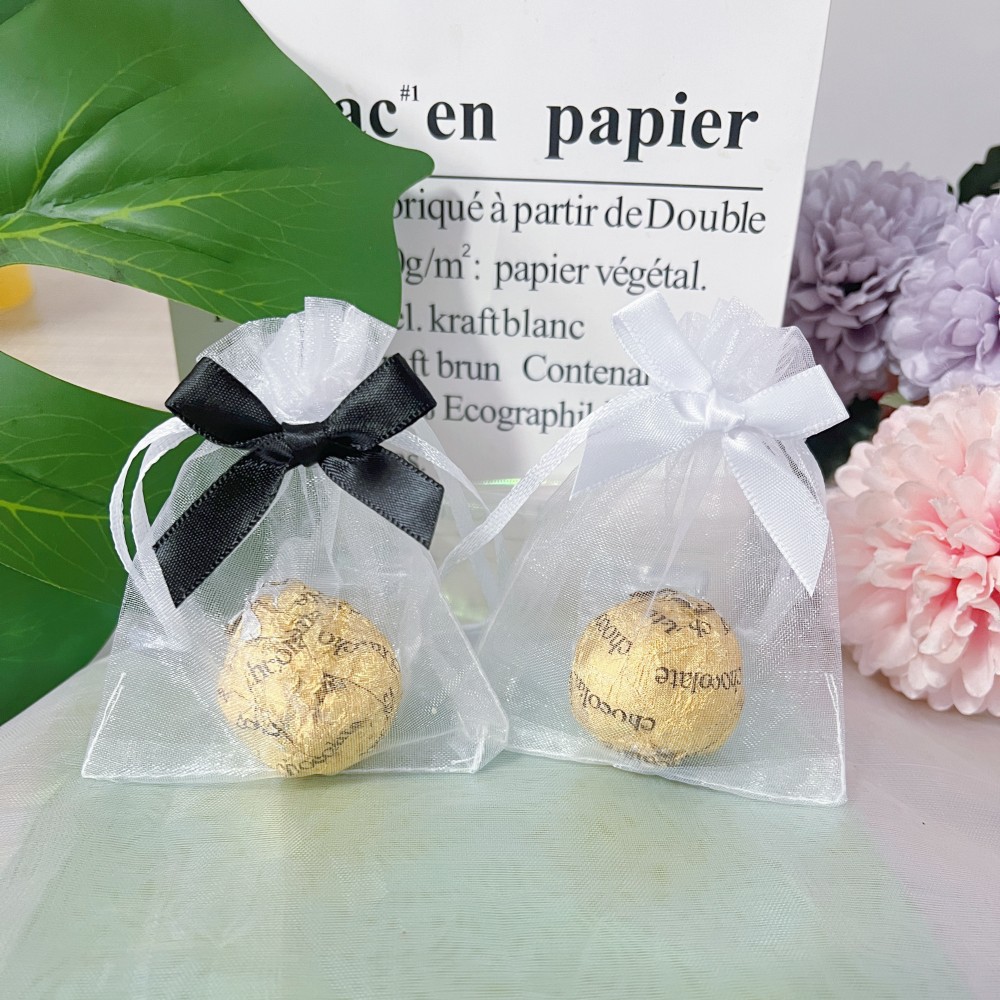 6g Weight Storage Bag Storage & Cleaning Jewelry Packaging Bags Classification 1 Piece Quantity Organza Material Solid Color Pattern Casual Style Casual Solid Color Organza Gift Wrapping Supplies 2