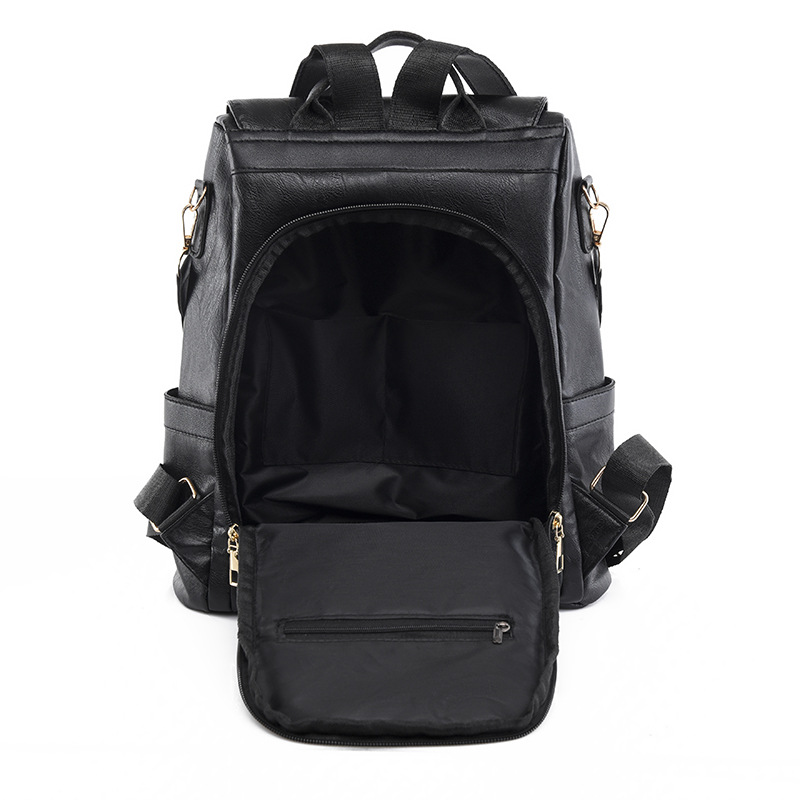 Comercio exterior al por mayor 2023 nuevo estilo casual señoras cuero suave mochila antirrobo moda rombo doble uso mochila ligera marea