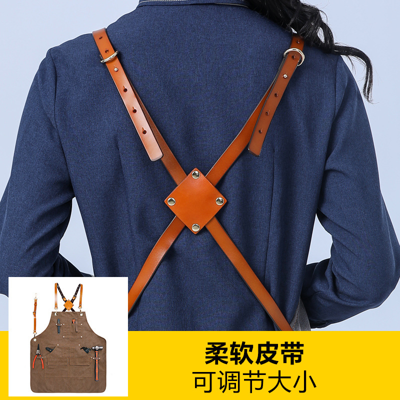 Comercio exterior engrosada lienzo delantal impermeable moderno simple ropa de trabajo estilo industrial hecho a mano electricista carpintería delantal al por mayor