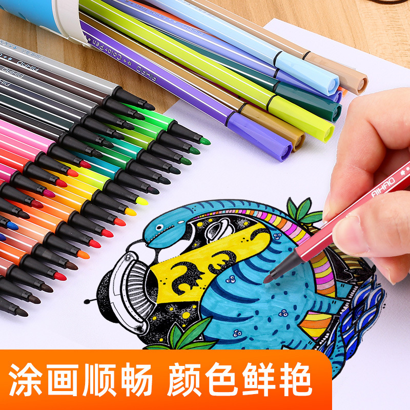 Hobby1661 lavable acuarela para bebés pintar pinturas hexagonales de cabeza única lápiz de color para principiantes