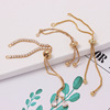 Plating True Gold Microclavilized Wirish Stone Extended Chain Pumping Zipping Chain Universal Bracelet Block DIY bracelet Tailing chain accessories