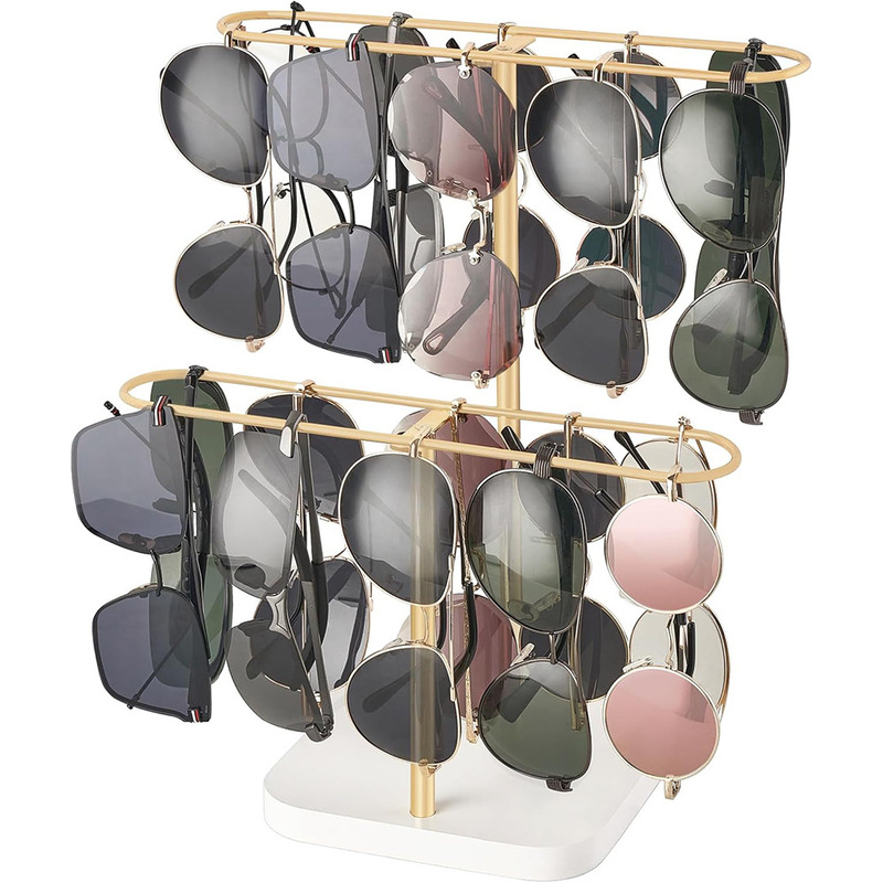 20 pairs of 4-row glasses storage rack metal 2-layer jewelry storage rack sunglasses sunglasses myopia display props