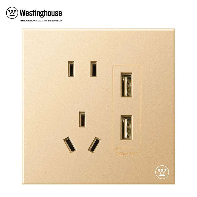 Панель розеток Westinghouse ALF с тремя и пятью отверстиями, настенная, скрытая, тип 86, USB