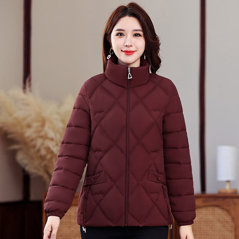 Madre de algodón chaqueta de invierno nueva moda suelta delgada de cuello de algodón ligero chaqueta de algodón pequeño delgada image 7